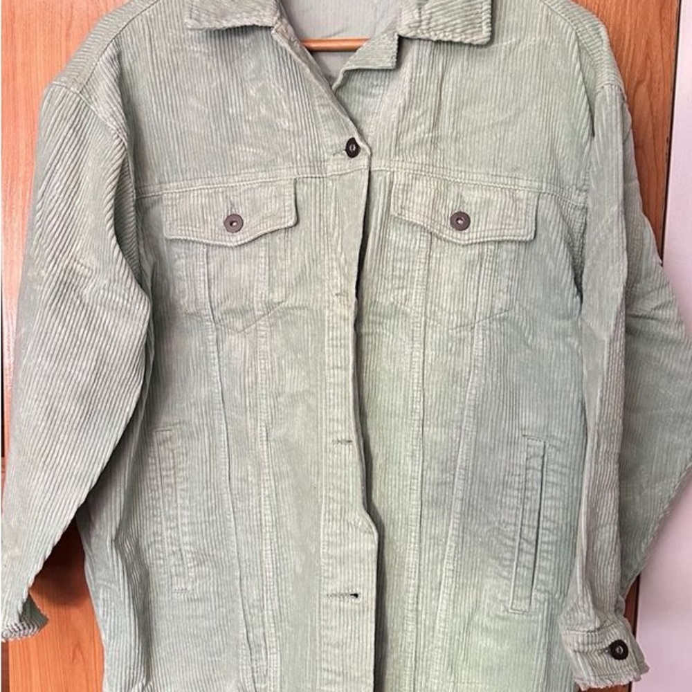 Women's Corduroy Jacket - Light Green